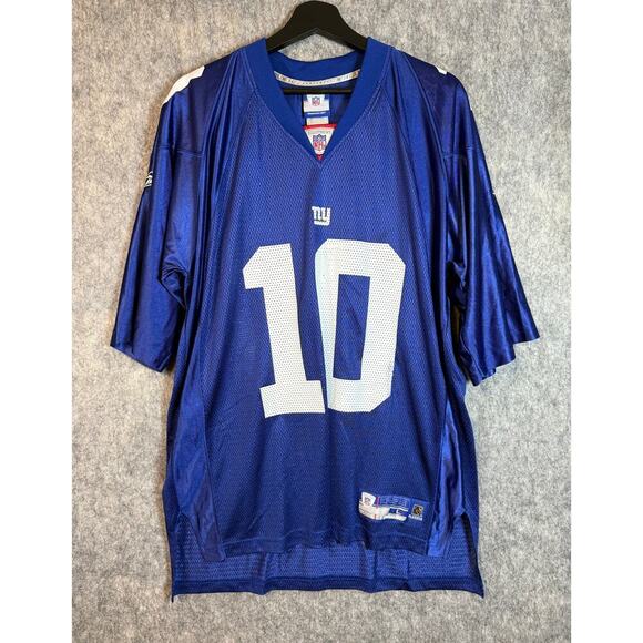 Vintage Reebok NFL On Field Eli Manning NY Giants Jersey Blue Home Large - Picture 1 of 10